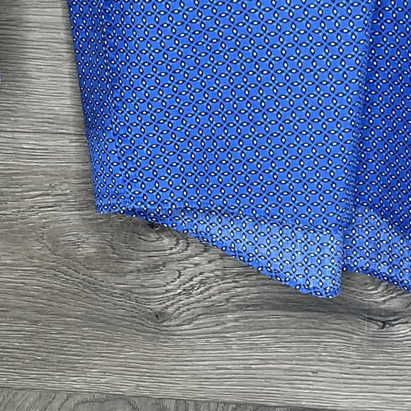 Ariat Button Down Blue Shirt Men's Medium Box Rose Pattern Long Sleeve Button Up - Picture 5 of 8